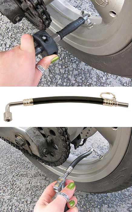 Problem solving tyre valve access tool