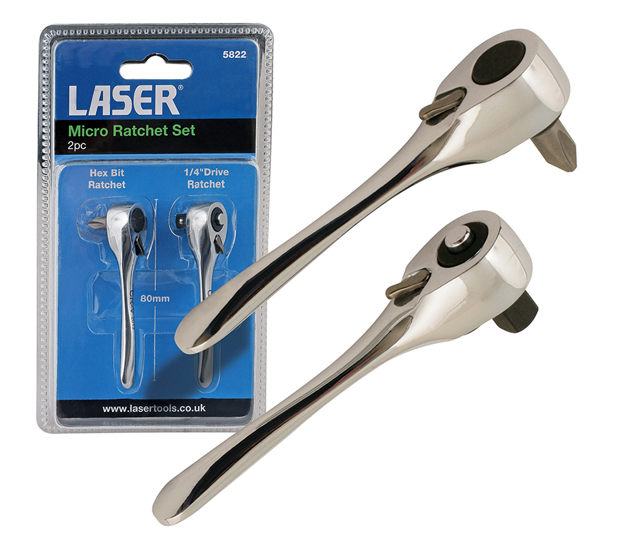Super-smooth micro ratchet set from Laser Tools 