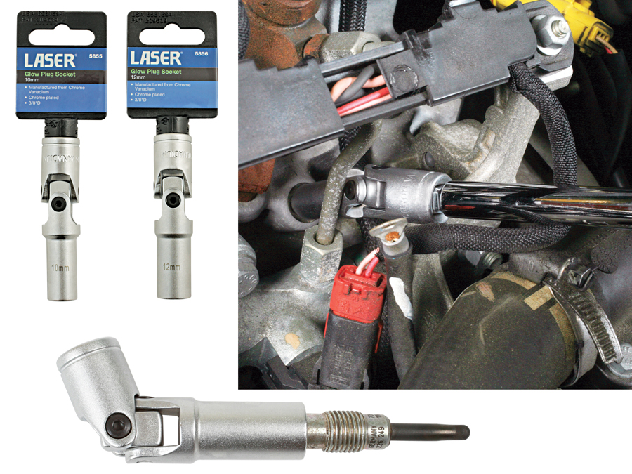 Reach difficult to access glow plugs with these compact specialist sockets 