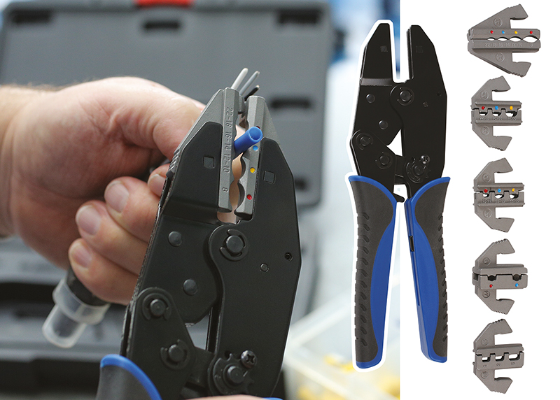 Professional five-in-one ratchet crimping tool