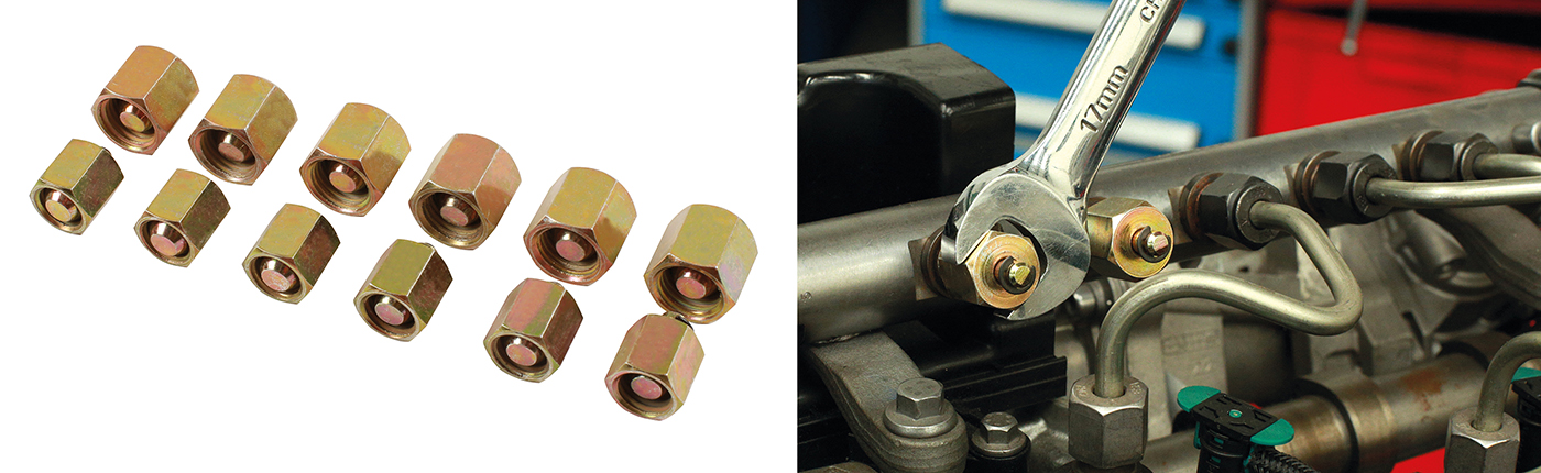 Working on a common-rail fuel system? Ensure dirt does not enter with these injection rail blanking plugs.