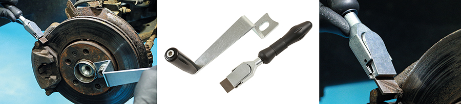 Remove heavy corrosion from brake discs quickly and easily with this new brake disc lip removal tool