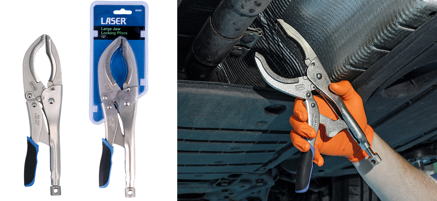 New large-jaw, self-grip locking pliers from Laser Tools