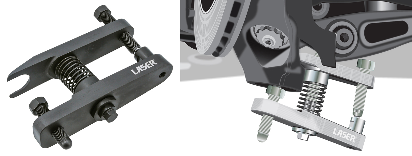 Tough and efficient Land Rover ball joint splitter from Laser Tools 