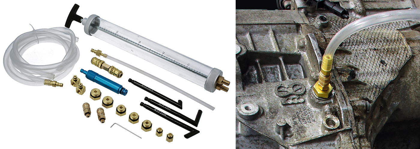 Transmission Oil Re Filling Pump & Adaptor Kit for VW Group – clean, precise DSG & manual-box fluid changes