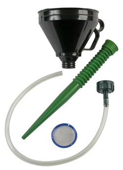 Versatile funnel kit with built-in filter