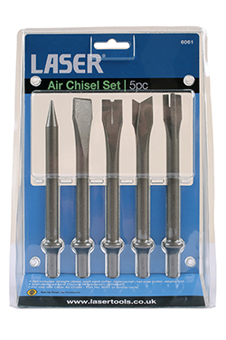 Five-piece air chisel set from Laser Tools