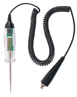Useful circuit tester with easy to read digital display