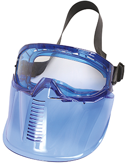 New safety goggles and detachable face mask combination