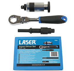 New impact driver from Laser Tools protects your hand and can be used with an air hammer 