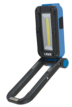 Versatile rechargeable LED work light has floodlight and torch functions