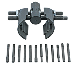 Heavy-duty, fully adjustable HGV wheel bearing lock nut tool