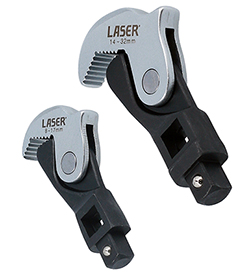 Sure grip on damaged and rounded-off fasteners with these adjustable wrench heads from Laser Tools
