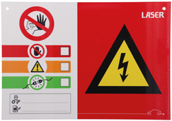 Inform employees and customers of risks concerned with high voltage vehicles with these high-voltage warning signs 