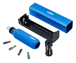Compact ratchet screwdriver set from Laser Tools — packed full of features