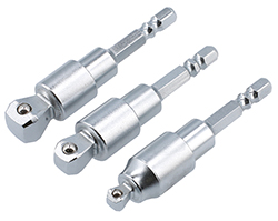 Speedy fastener removal in restricted areas with these Off-line Ball-End Socket Adaptors