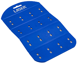 Keep your tools securely in place with this flexible magnetic mat from Laser Tools 