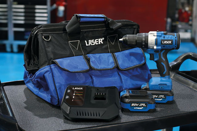 Laser Tools Cordless Combi Drill kit.