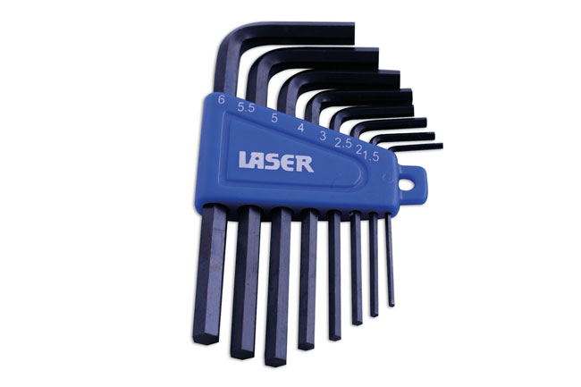 Laser Tools 0268 Metric Hex Key Set 8pc