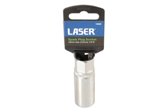 Laser Tools 1583 Spark Plug Socket 1/2"D 18mm
