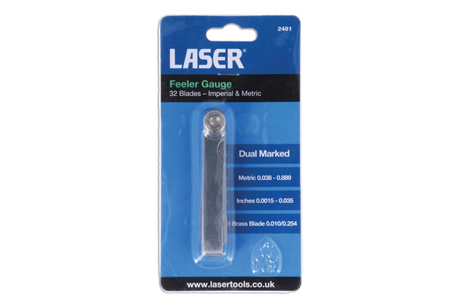 Laser Tools 2481 Feeler Gauge - 32 Blades