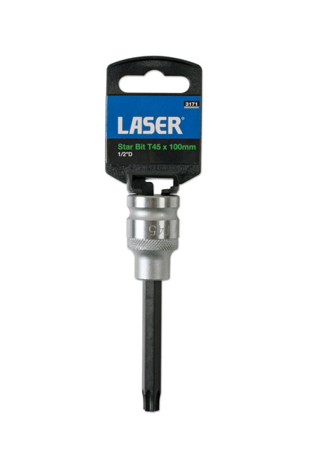 Laser Tools 3171 Long Star Socket Bit 1/2"D T45