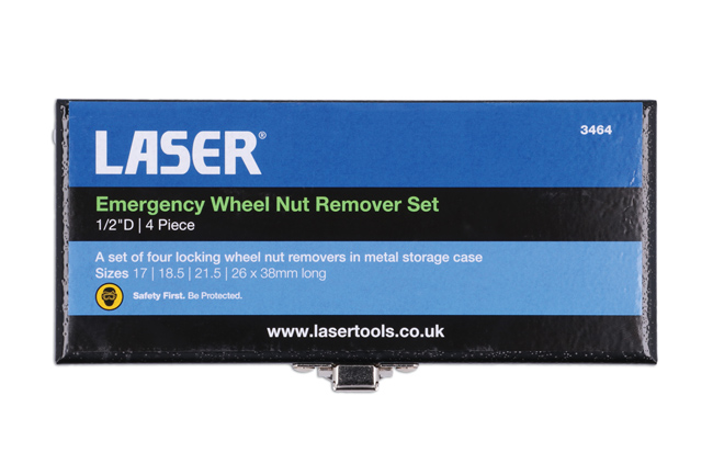 Laser Tools 3464 Emergency Wheel Nut Remover 1/2"D 4pc