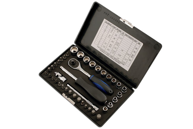 Laser Tools 3568 Alldrive Socket & Bit Set 1/4"D 40pc