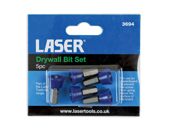 Laser Tools 3694 Drywall Bit Set 5pc