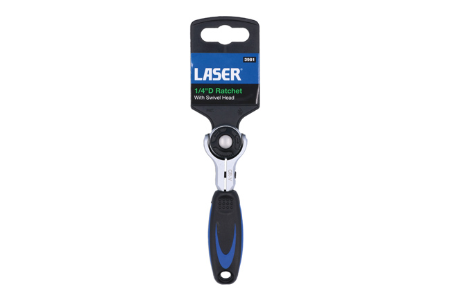 Laser Tools 3981 Swivel Head Ratchet 1/4"D