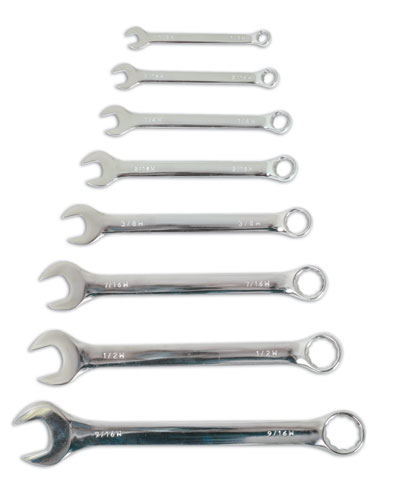 Laser Tools 4446 Whitworth Combination Spanner Set 1/8" - 9/16" 8pc