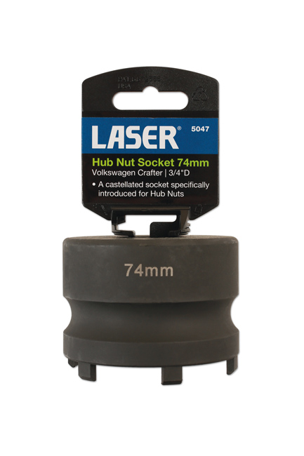 Laser Tools 5047 Hub Nut Socket 3/4"D 74mm - for VW Crafter