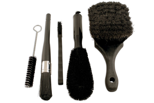 Five cleaning brushes