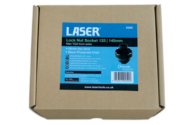Laser Tools 5325 Lock Nut Socket 133 - 145mm - for MAN