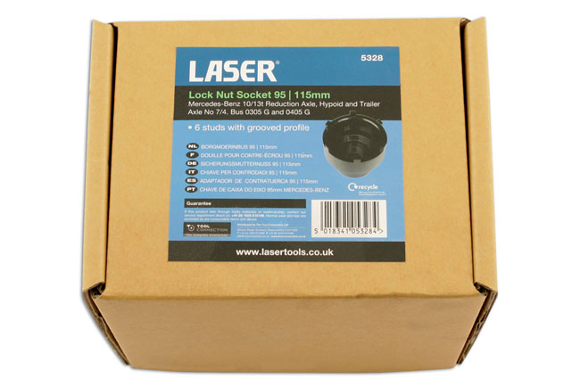 Laser Tools 5328 Lock Nut Socket 95 - 115mm - for Mercedes-Benz