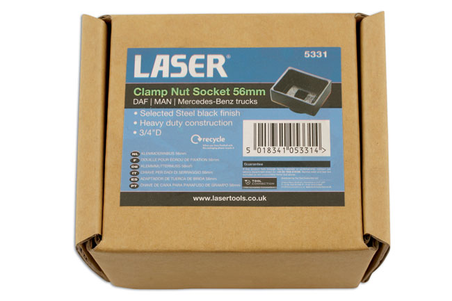 Laser Tools 5331 Clamp Nut Socket 3/4"D 56mm