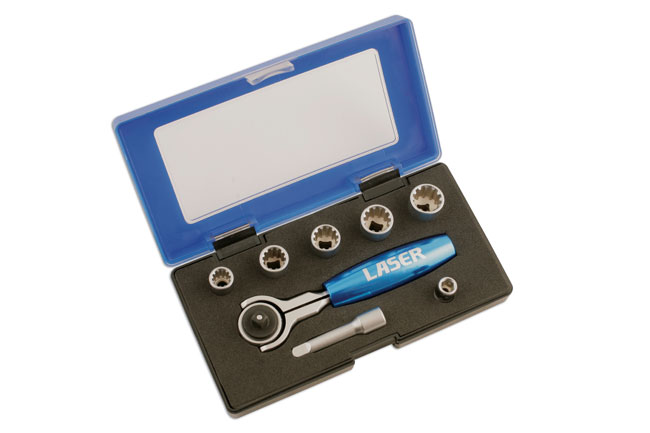 Laser Tools 5530 Alldrive Socket Set 1/4"D 8pc