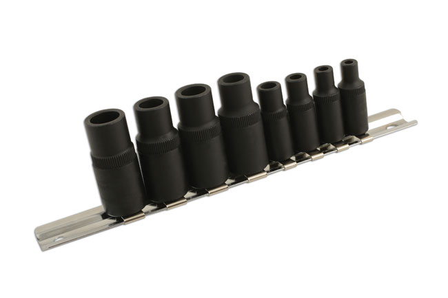 Laser Tools 6058 Tap Socket Set 3/8"D, 1/4"D 8pc