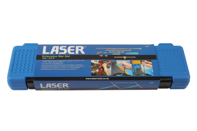 Laser Tools 6081 Extension Bar Set 3/8"D 10pc