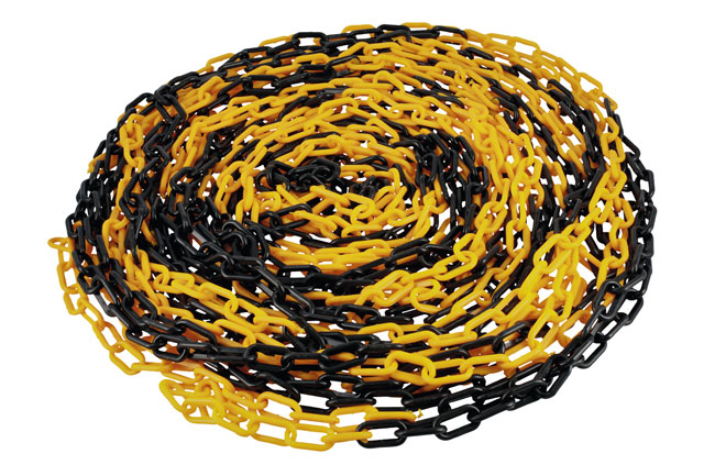 Laser Tools 61238 Plastic 6mm Chain 25m (Black/Yellow)
