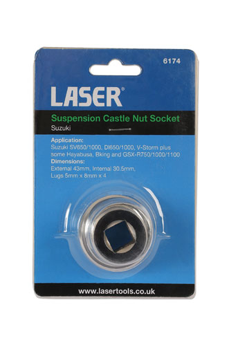 Laser Tools 6174 Suspension Castle Nut Socket - Suzuki