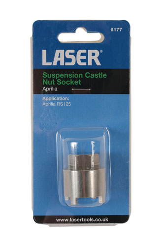 Laser Tools 6177 Suspension Castle Nut Socket - Aprilia