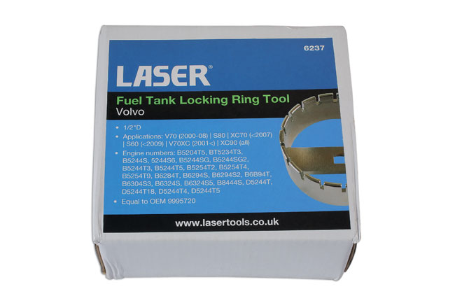 Laser Tools 6237 Fuel Tank Locking Ring Tool 1/2"D - for Volvo