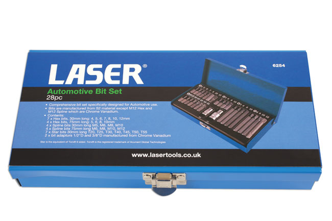 Laser Tools 6254 Automotive Bit Set 28pc