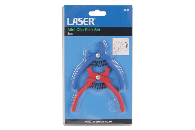 Laser Tools 6259 Mini Clip Plier Set 2pc