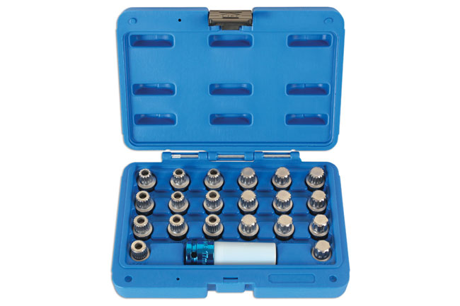 Laser Tools 6276 Locking Wheel Nut Key Set 21pc - for BMW