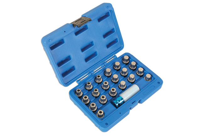 Laser Tools 6276 Locking Wheel Nut Key Set 21pc - for BMW