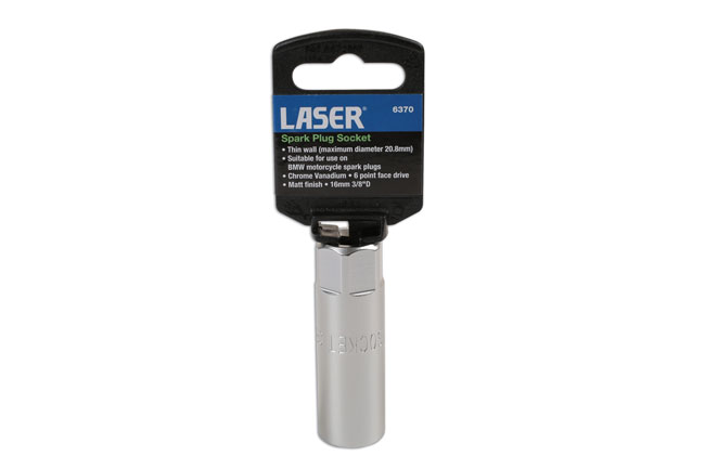 Laser Tools 6370 Spark Plug Socket 3/8"D 16mm