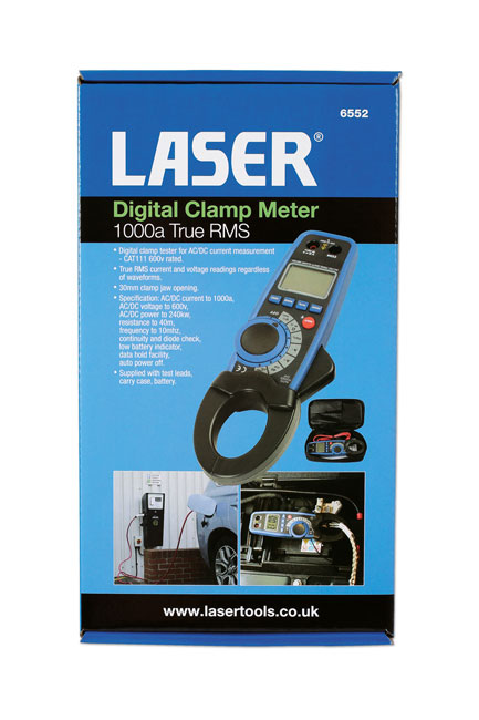 Laser Tools 6552 AC/DC Digital Clamp Meter CAT III 1000A