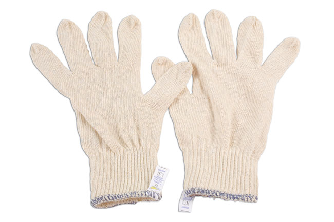 Laser Tools 6632 Cotton Underliner Gloves - 10 Pairs